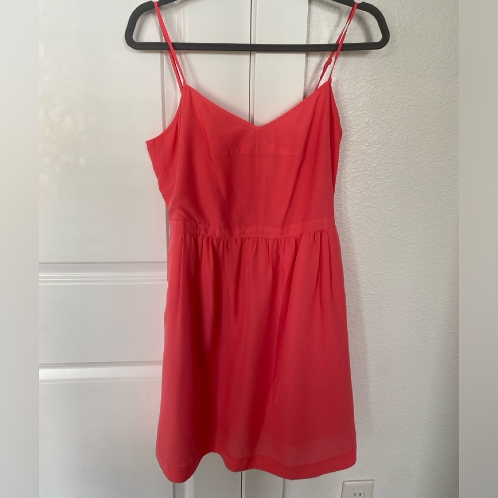 Coral JCrew Spaghetti Strap Dress - Size 8
